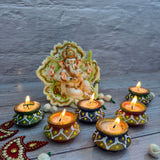 Matki clay diya wax filled handmade traditional diyas