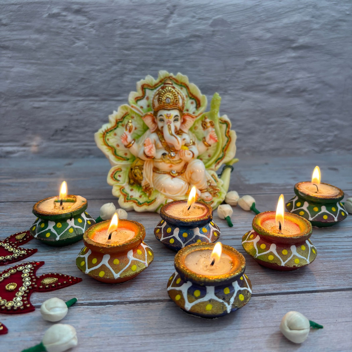 Matki clay diya wax filled handmade traditional diyas