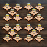 Sixteen decorative Meenakari glass jars with lids for dry fruits and gifts