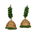 Indian Jhumka Earrings for Women - Faux Pearl Hoop Jhumka Earrings Meenakari Jhumkas with Gold Platting Bollywood Style Dangle Drop Earring Ethnic Chandbali Jewelry for Bride Gift for Her - LoveNspire