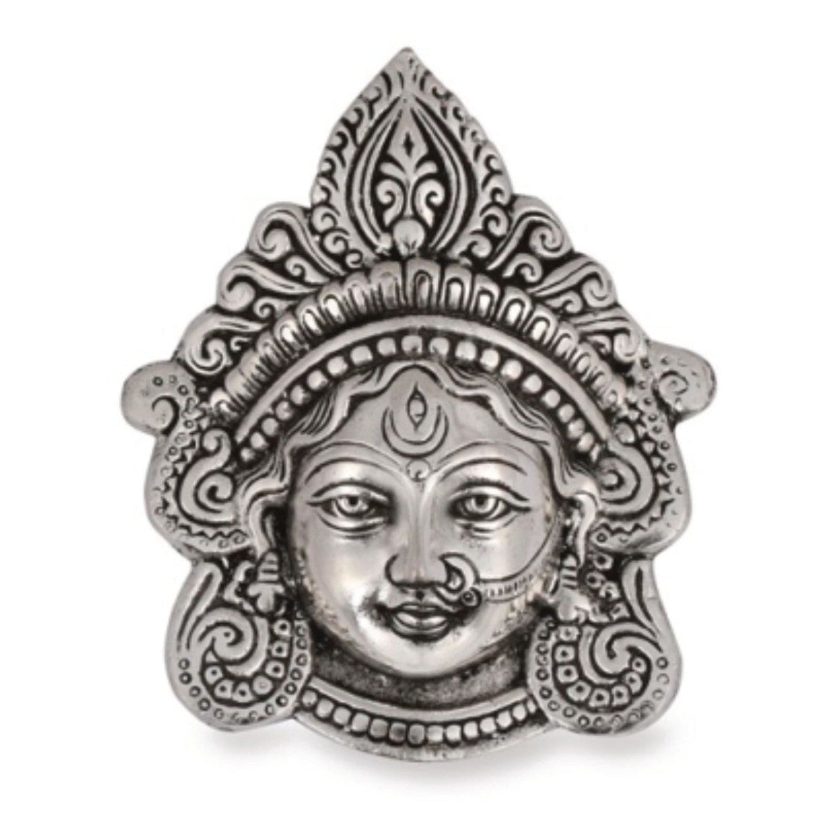 Metal durga face wall hanging devi decor mata ji idol