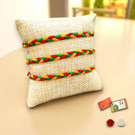 3CT Minimalist Rakhi for Brother, Rakhi Card, Rakhi Bracelet Rakasha Bandhan Handmade Rakhi Gifts Traditional Rakhi with Tika Roli Greeting Card - LoveNspire