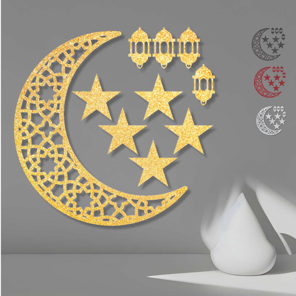 Moon cutout for backdrop eid decoration centerpiece cut