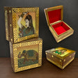 Wooden jewelry box small handcarved decorative jewellery