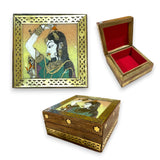 Wooden jewelry box small handcarved decorative jewellery