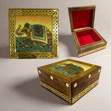 Wooden jewelry box small handcarved decorative jewellery