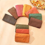 A collection of vibrant multicolor unstitched silk blouse pieces in pink gold teal and orange for saree and indian gifts
