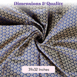 Unstitched multicolor blouse piece with blue and gold ornate patterned fabric for saree and indian return gifts