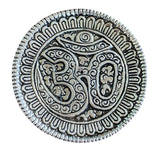 Om aluminum silver incense holder agarbatti dhoop ash