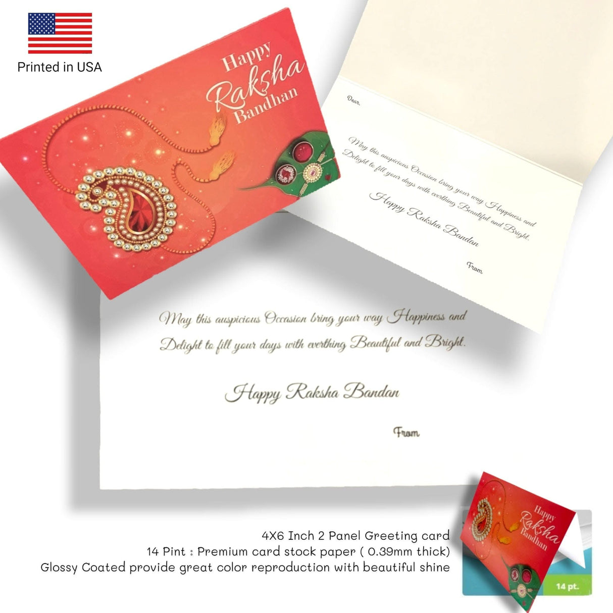 2CT Om Designer Rakhi for Brother Bhaiya Bhabhi Traditional Handmade Rakhi Set Roli Chawal, Greeting Card Rakshabandhan Rakhi Bracelet Hamper Gift Thread Bracelet - LoveNspire