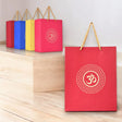 Om Paper Carry Bags Eco-friendly Indian Gift Bag for Wedding Housewarming Navratri Puja Diwali Return Gifts - 8x4x10 Inch - LoveNspire
