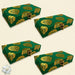 Pack of 4 green and gold brocade jewelry organizer boxes with ornate metal clasps for traditional wedding favors