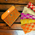 Pack of 5 money brocade fabric envelopes for cash