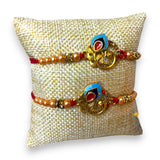 2CT Rakhi Set for Brother Bhabhi Beautiful Thread Bracelet Gift Hamper for Raksha Bandhan Celebration Rakashabandhan Gifts Sister In Law Bracelets - LoveNspire