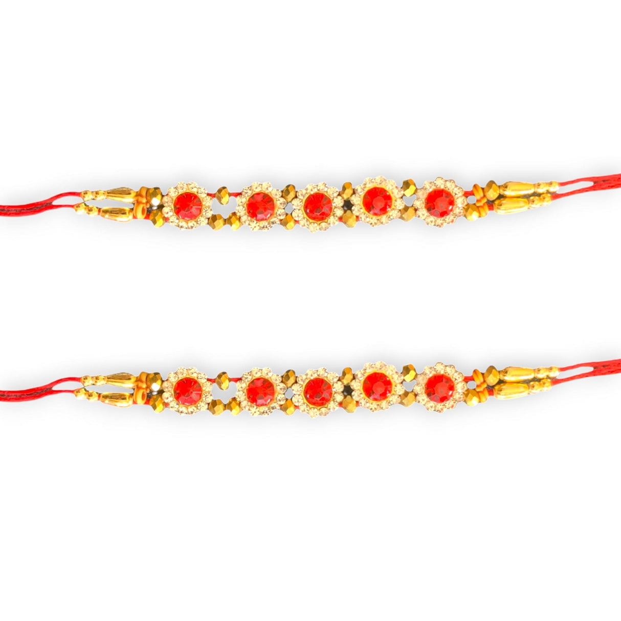 2CT Rakhi Set for Brother Bhabhi Beautiful Thread Bracelet Gift Hamper for Raksha Bandhan Celebration Rakashabandhan Gifts Sister In Law Bracelets - LoveNspire