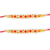 2CT Rakhi Set for Brother Bhabhi Beautiful Thread Bracelet Gift Hamper for Raksha Bandhan Celebration Rakashabandhan Gifts Sister In Law Bracelets - LoveNspire