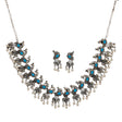 Peacock oxidized jewelry set boho tribal traditional