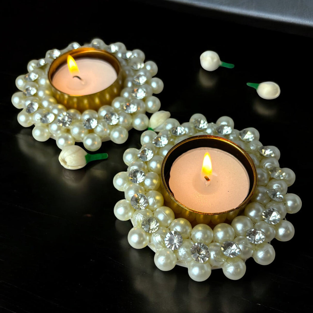 Pearl tealight candle holder festival of light decorative