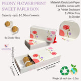 Sweet boxes for indian sweets peony flower design empty