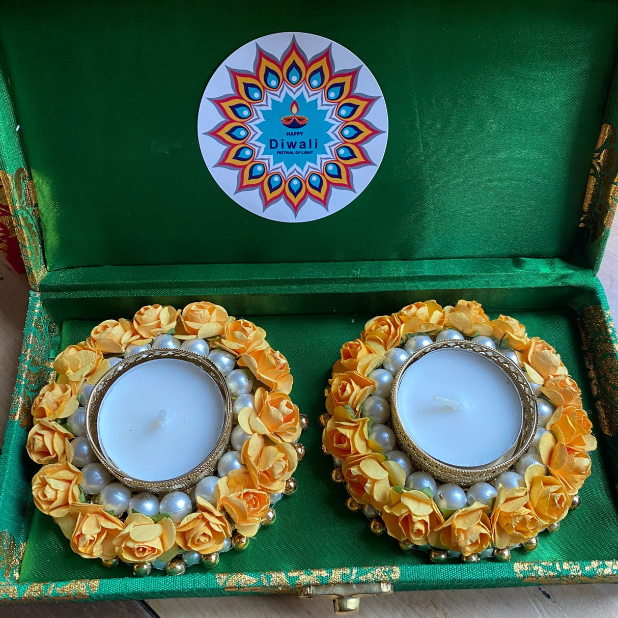 Personalized candle holder diwali gifts boxes handmade home