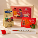 Personalized name bead rakhi with white letters on red and gold thread for raksha bandhan gift and protection