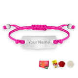 Personalized stainless steel rakhi for brother custom