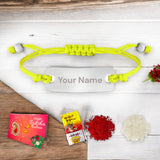 Personalized stainless steel rakhi for brother custom