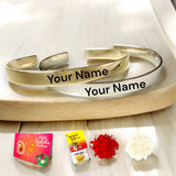 Personalized stainless steel rakhi for brother custom