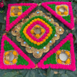 Rangoli mat with tea light candle holder for diwali