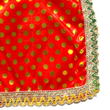 Cloth pooja mat aasan silk mix fabric for god goddess idol