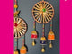 Rajasthani Ring Elephant Wall Door Hangings with Bells Traditional Handicraft Hanging Decorative Latkan for Home Office Decor Diwali Decoration Wall Art Housewarming Gifts