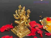 Brass Varahi Devi Statue Hindu Goddess Deity Matrikas Dandini Varahi Amman Idol for Pooja Room Home Temple Lord Vishnu’s Varaha Avatar - Housewarming Navaratri Gift (3 Inches)