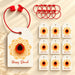 White paper happy diwali gift tag with gold mandala design and red braided string for diwali gifts and party favors