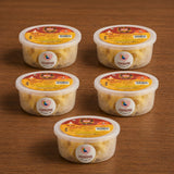 Five clear containers of lovenspire pure ghee wicks yellowish-white cotton incense sticks for pooja and diya jyot use