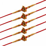 Religious Radha Krishna Rakhi for Brother & Bhabhi – Handcrafted Adjustable Thread Bracelet, Protection & Good Luck Gift for Raksha Bandhan