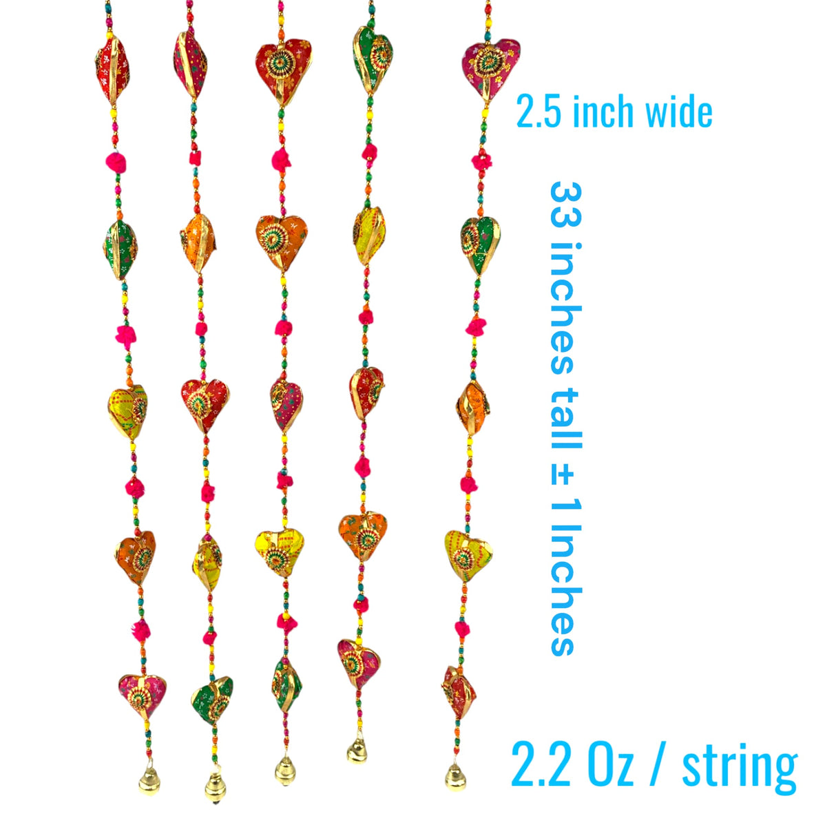 Rajasthani door hanging wind chime strings wall indian art