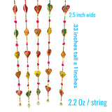 Rajasthani door hanging wind chime strings wall indian art