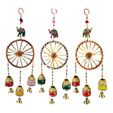 Rajasthani ring elephant wall door hangings with bells