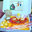 Rakhi gift hamper for brother with set - of 2 puja plate