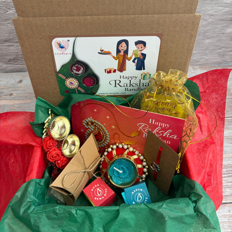 Rakhi gift hamper for brother with set - of 1 haldi kumkum