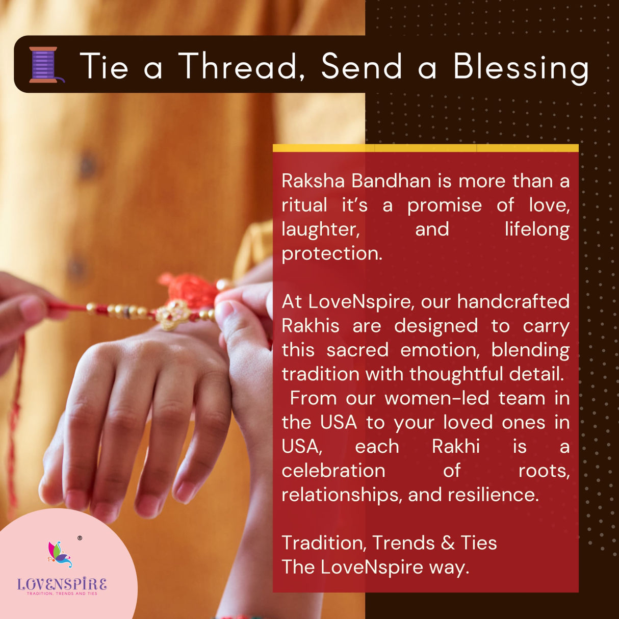 Image of Rakhi tying ceremony with traditional accessories and gifts for Rakshabandhan