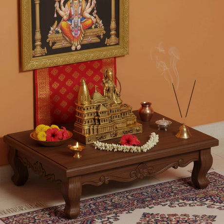 Ram Mandir Ayodhya Model Shree Ram Janmbhumi Alloy Metal Ayodhya Temple Ram Darbar Indian Pooja Home Decor Housewarming Religious Gifts (size-8’) - LoveNspire