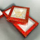 Sweet boxes for indian sweets red bandhani empty mithai box