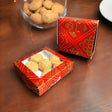 Sweet Boxes for Indian Sweets Red Bandhani Empty Mithai Box for Cookies Goodies Candy Handmade Bulk Gift Boxes - Favor Boxes for Wedding Pooja Baby Shower Housewarming Return Gifts - LoveNspire