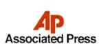 Red and black Associated Press (AP) logo with text beneath it.