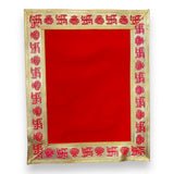 Red velvet pooja mat aasan cloth for god goddess idol puja