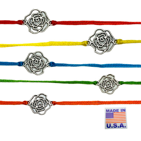 Rose charm rakhi rakhri for brother bhai usa rakshabandhan