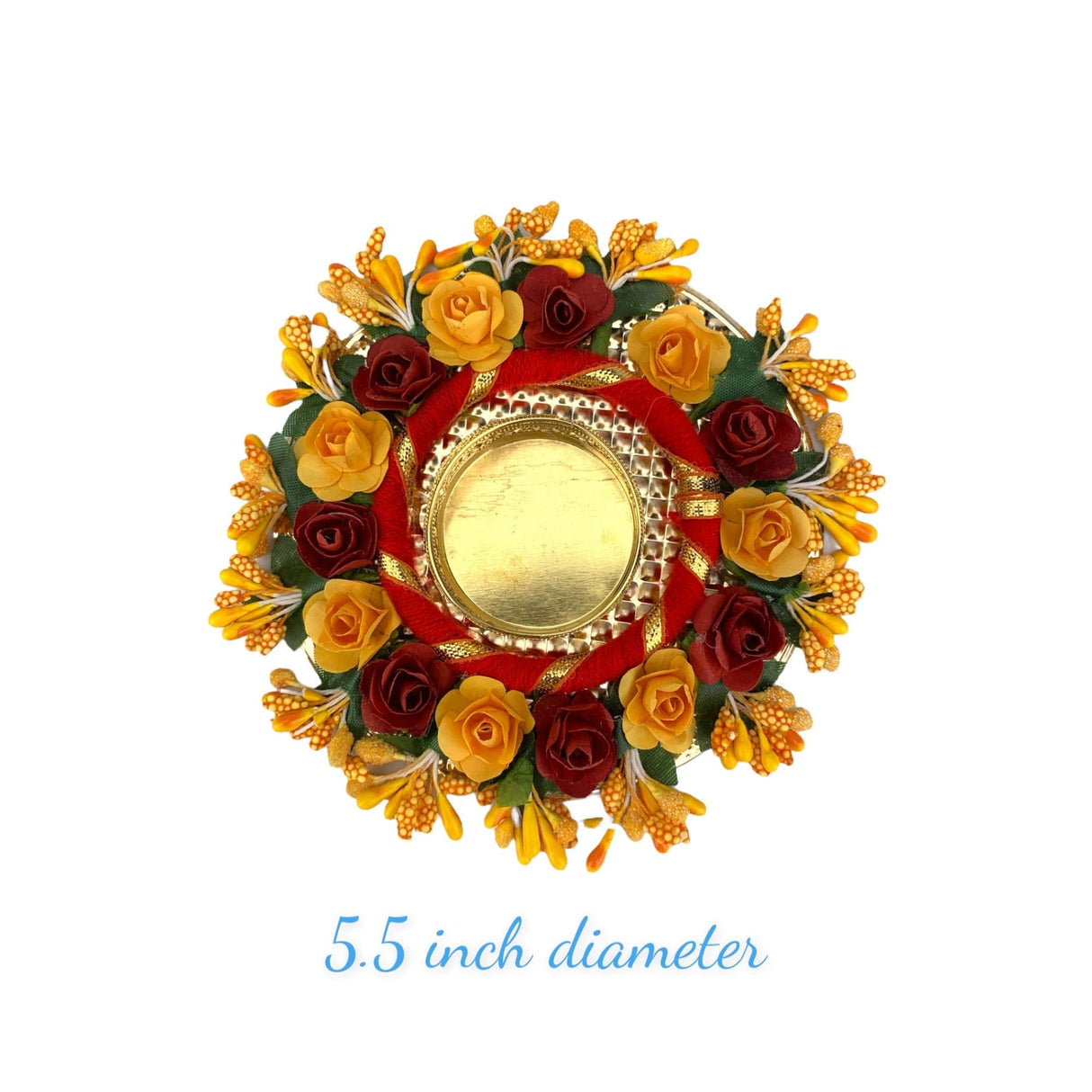 Rose rangoli set handmade tea light holders candle