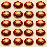 Red rose-adorned gold and pearl candle holders for festive tealight decor centerpieces and dining tables