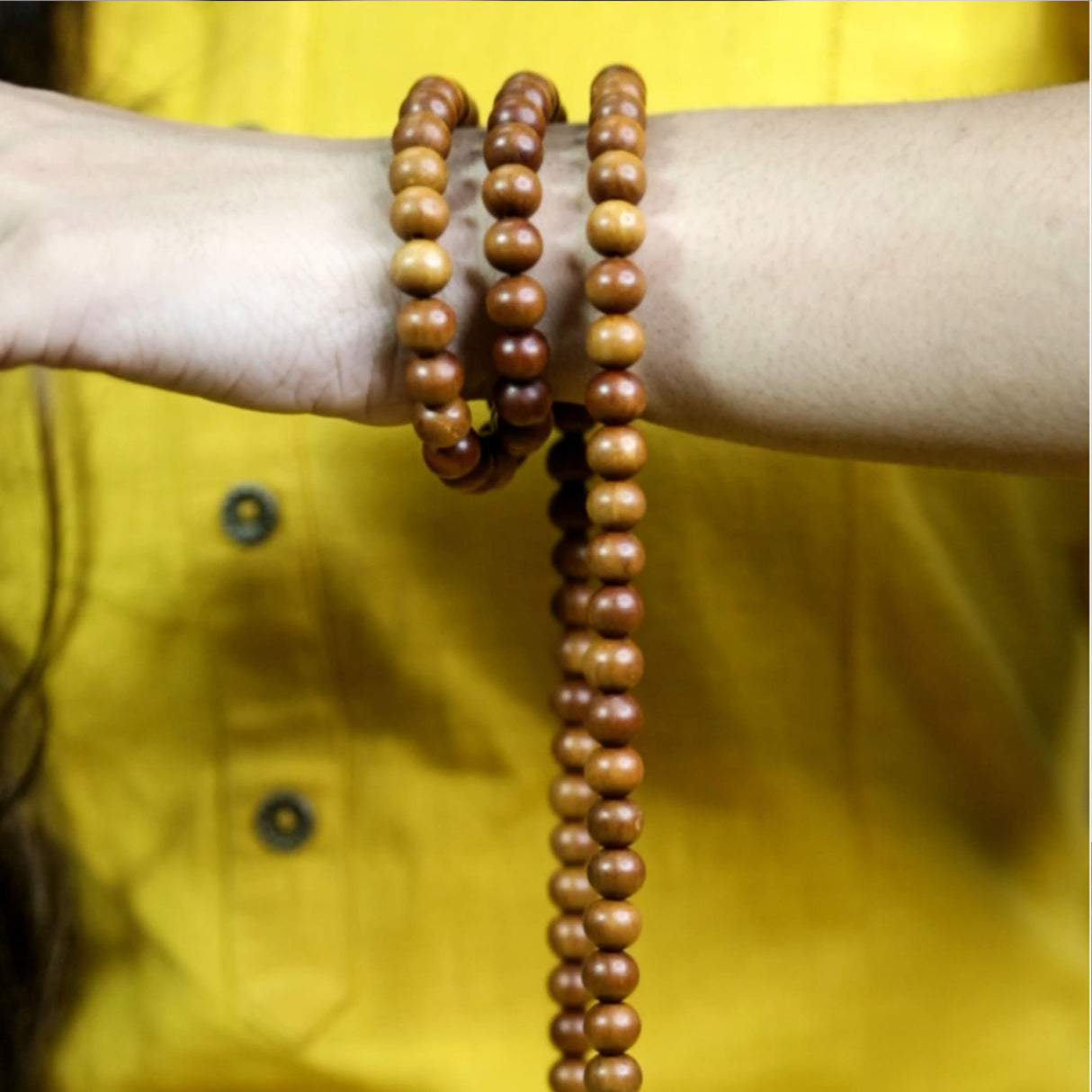 Sandalwood mala japa 108 meditation buddhist beads rosary